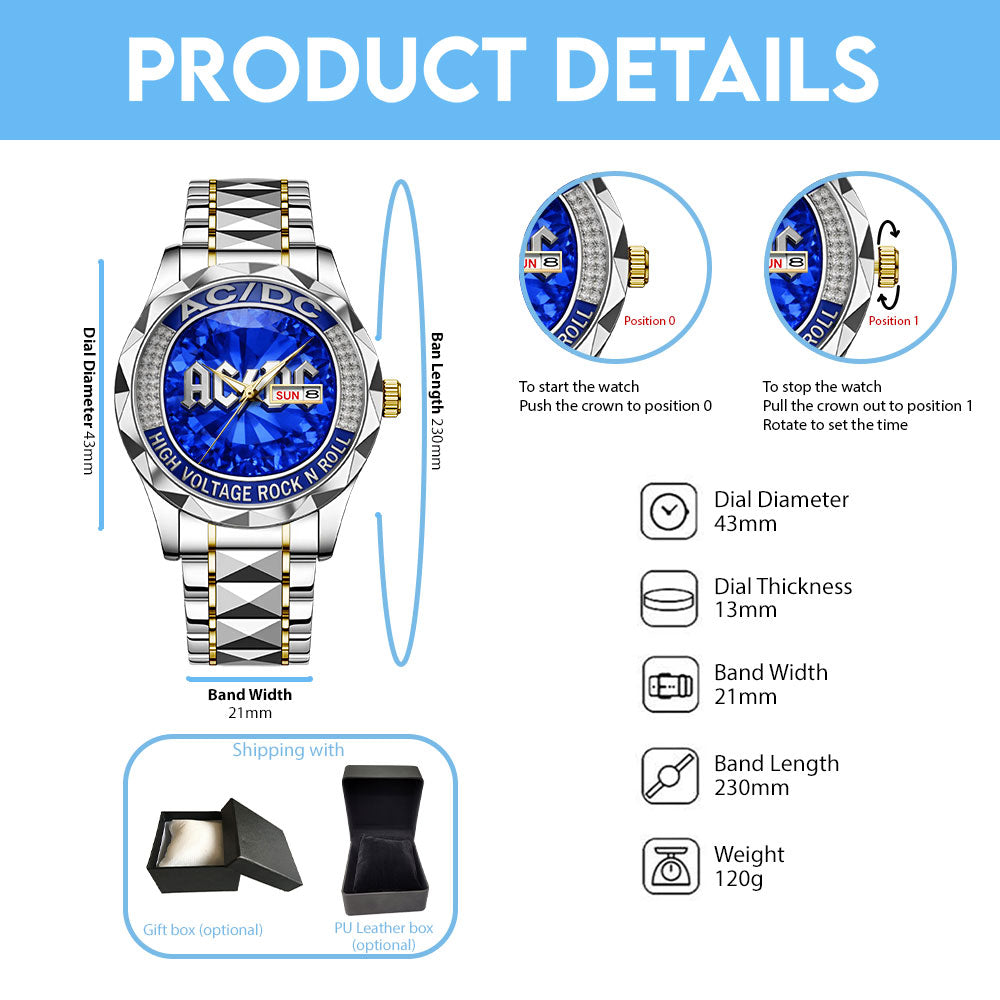 AC/DC Alloy Luxury Quartz Watch – TANTN20916