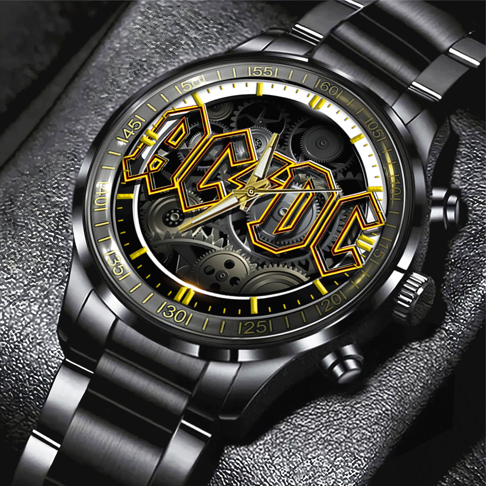 AC/DC Black Stainless Steel Watch – ANHNV 6161