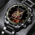 AC/DC Black Stainless Steel Watch – HUANNM 5300