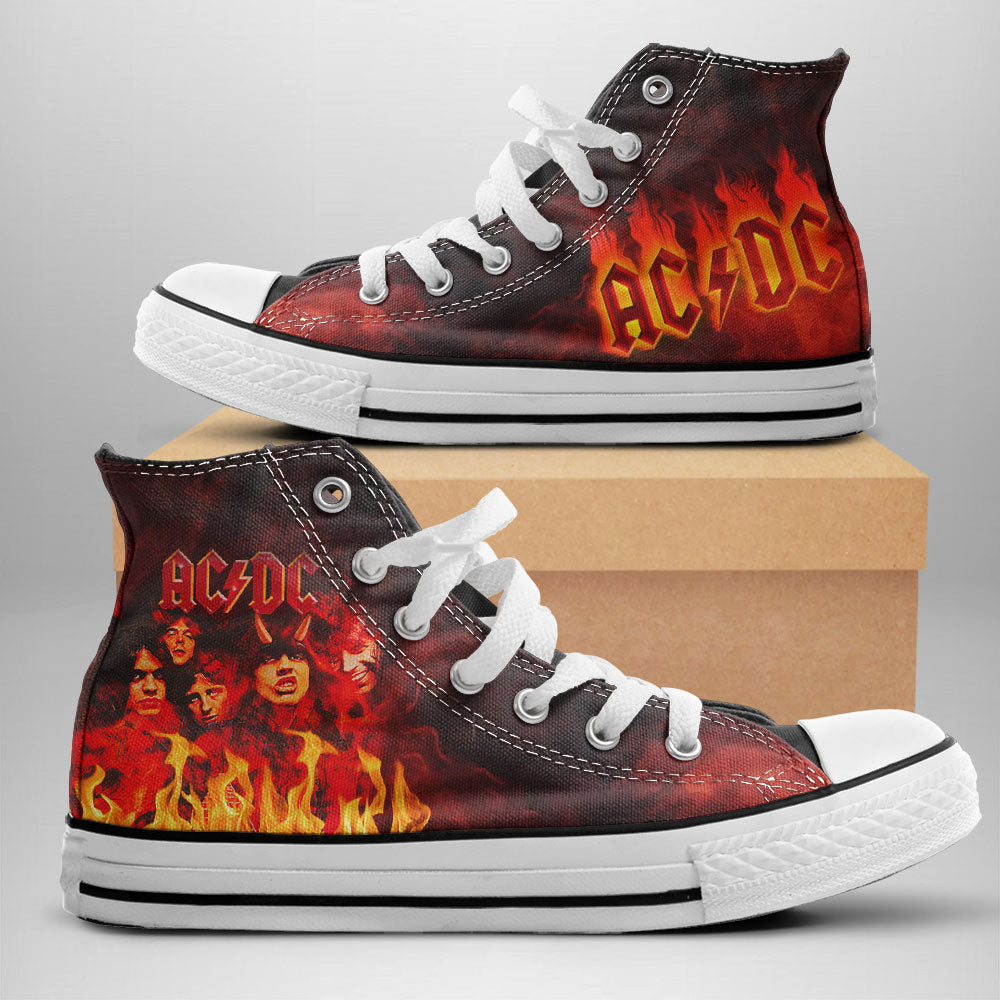 AC/DC High Top Canvas Shoes – NGHIAVT 1077