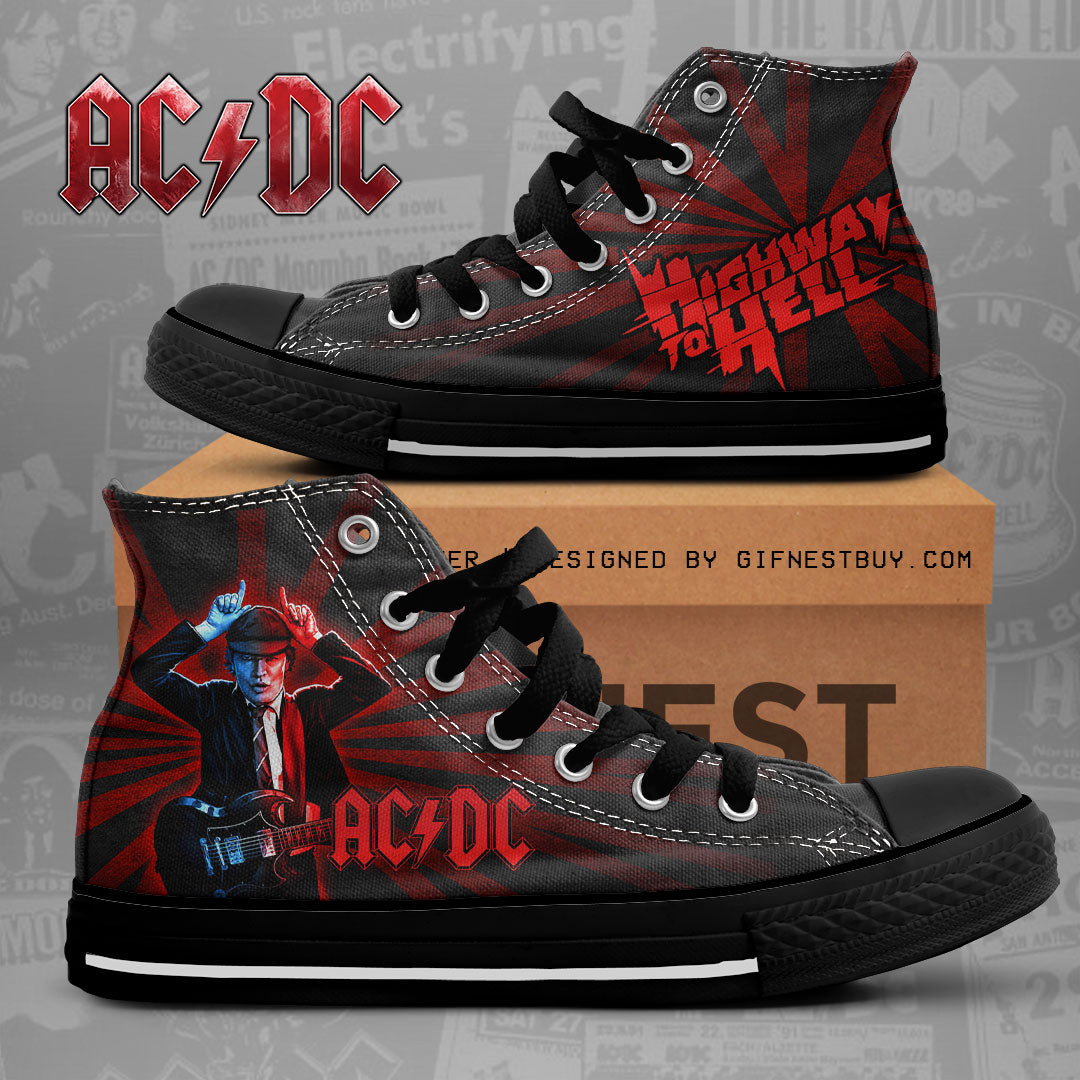 AC/DC High Top Canvas Shoes – NGHIAVT 1088