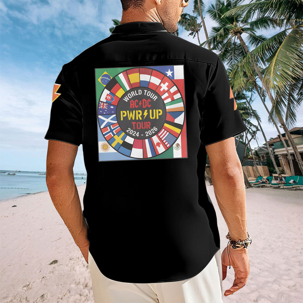 AC/DC World Tour 2026 Short Sleeve Button-Down Shirt – TANTN21353