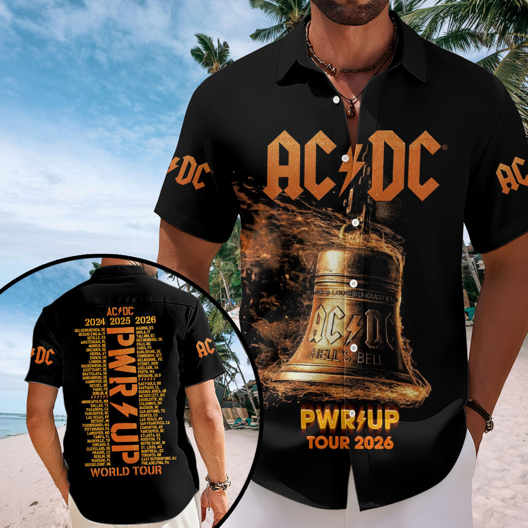 AC/DC World Tour 2026 Short Sleeve Button-Down Shirt – HOATT20191