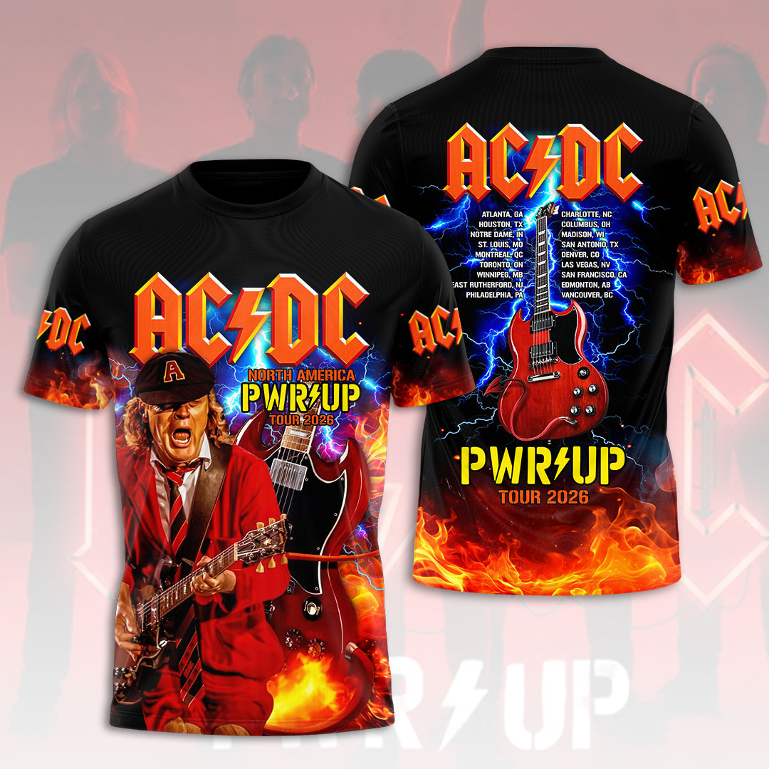 AC/DC World Tour 2026 3D Apparel – HOATT20098