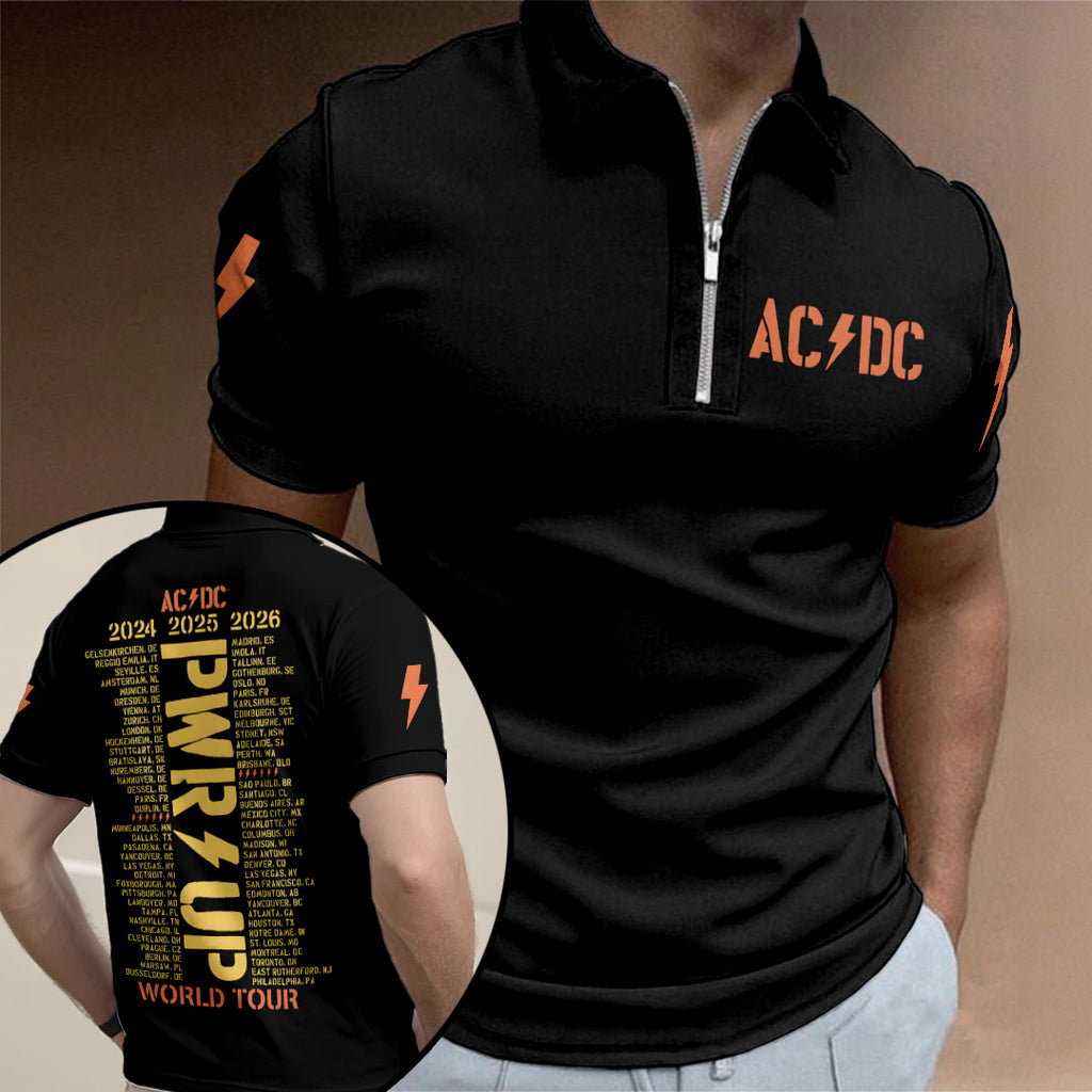 AC/DC World Tour 2026 Zip Polo Shirt – TANTN21349