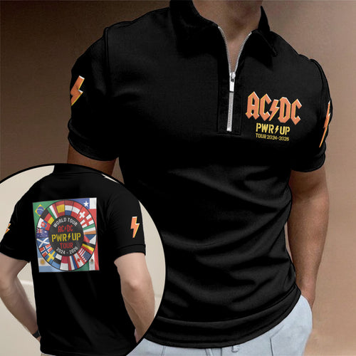 AC/DC World Tour 2026 Zip Polo Shirt – TANTN21352