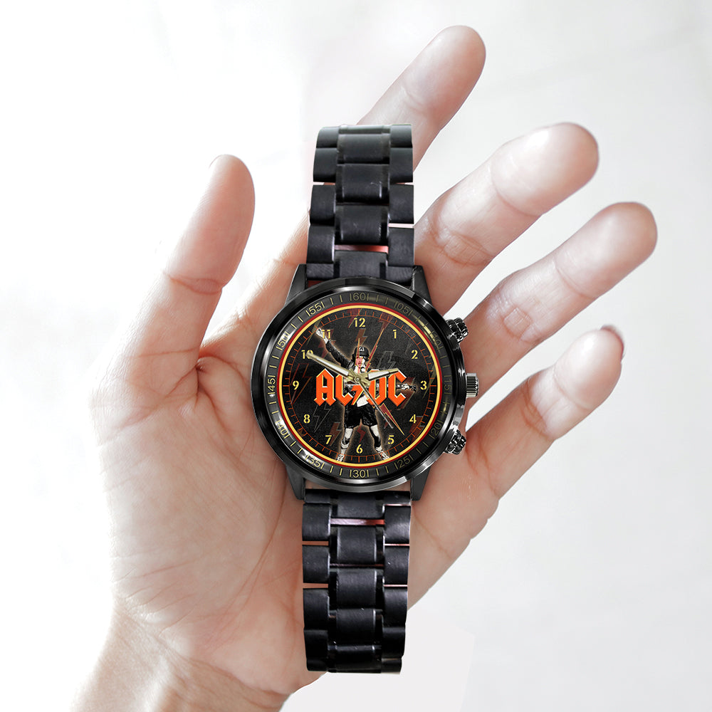 AC/DC Black Stainless Steel Watch – GNE NEW104