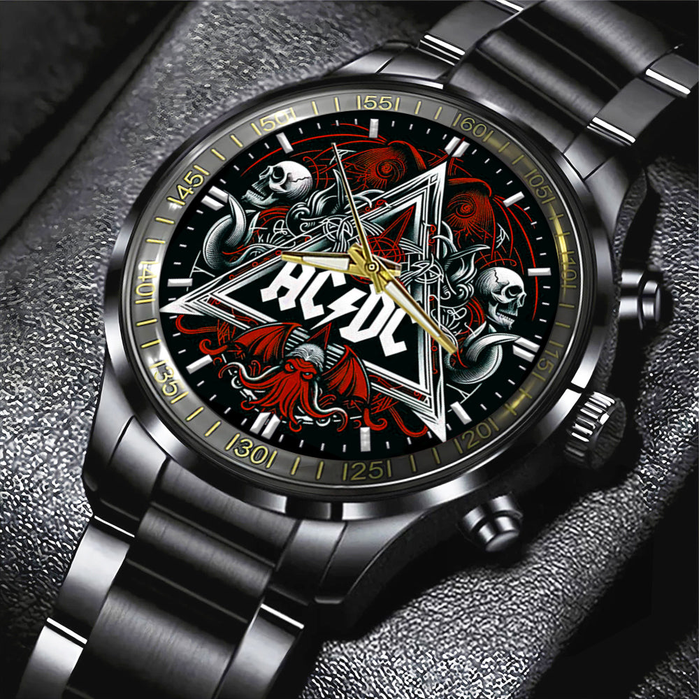 AC/DC Black Stainless Steel Watch – GNE 1212