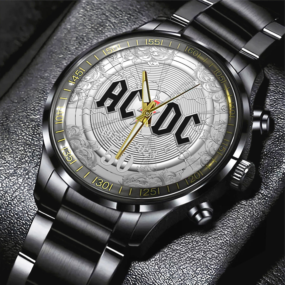AC/DC Black Stainless Steel Watch – TANTN 5978