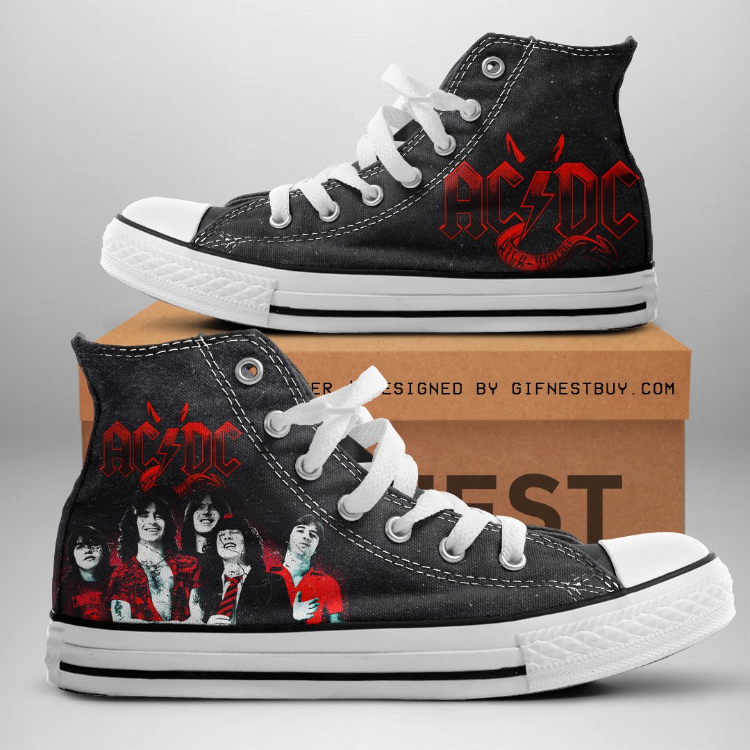 AC/DC High Top Canvas Shoes – NGHIAVT 1079