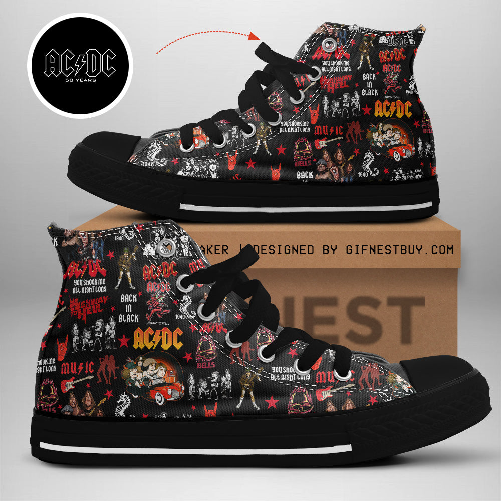 AC/DC High Top Canvas Shoes – TANTN 2832