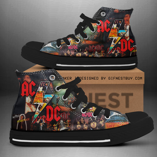 AC/DC High Top Canvas Shoes – ANHNV 3327