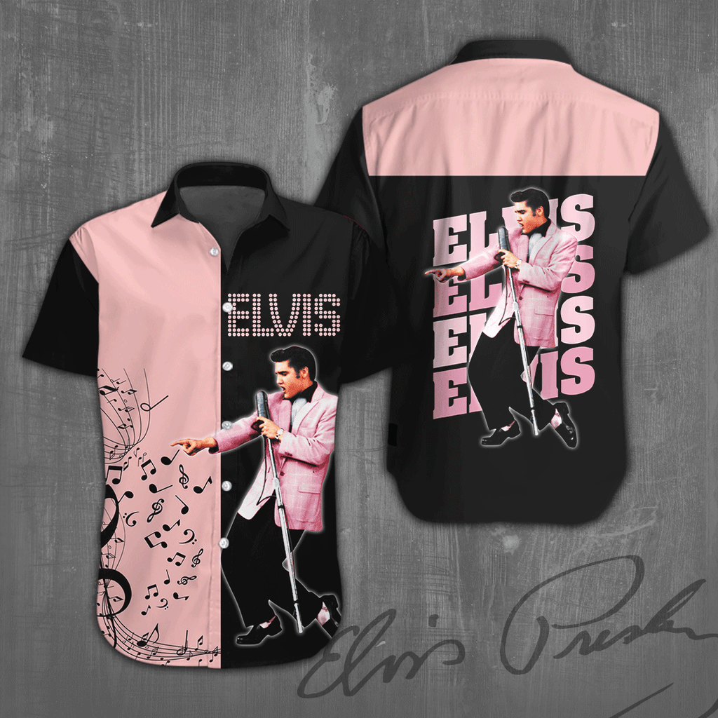 Elvis Presley Short Sleeve Button-Down Shirt – ANHNV 1072