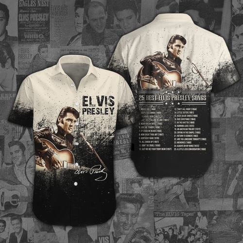 Elvis Presley Short Sleeve Button-Down Shirt – ANHNV 1589