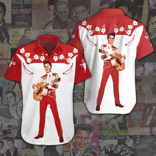 Elvis Presley Short Sleeve Button-Down Shirt – ANHNV 1749