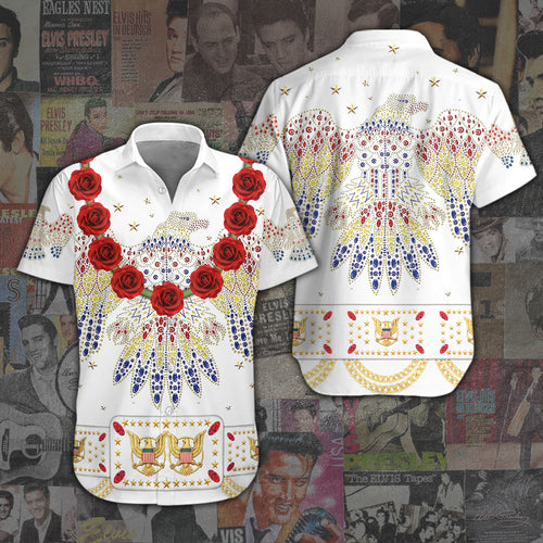 Elvis Presley Short Sleeve Button-Down Shirt – ANHNV 1822