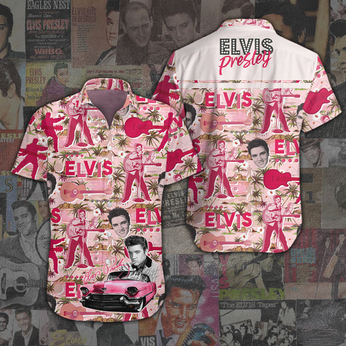 Elvis Presley Short Sleeve Button-Down Shirt – ANHNV 1827