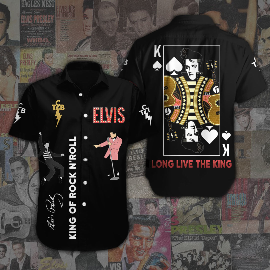 Elvis Presley Short Sleeve Button-Down Shirt – ANHNV 1862