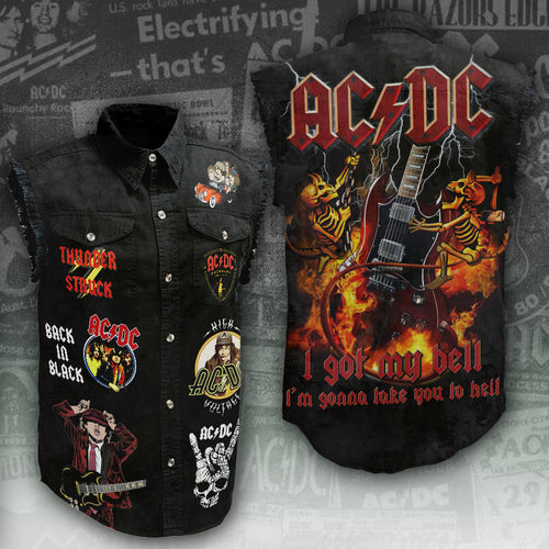 AC/DC 3D Lightweight Sleeveless Denim Shirt – ANHNV 3017