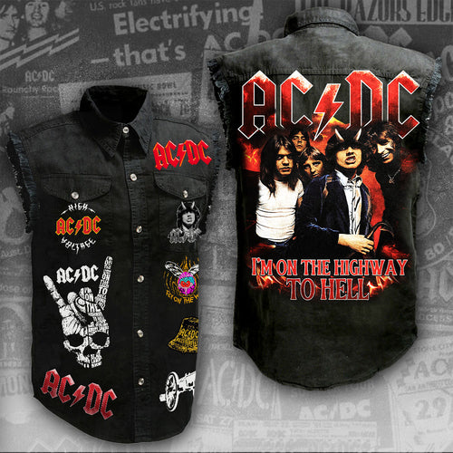 AC/DC 3D Lightweight Sleeveless Denim Shirt – ANHNV 3018