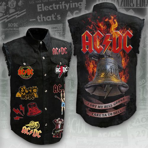 AC/DC 3D Lightweight Sleeveless Denim Shirt – ANHNV 3026