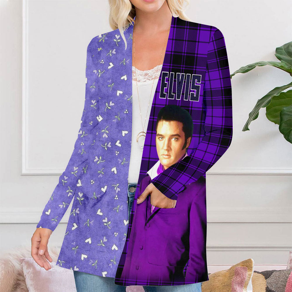 Elvis Presley Women's Patch Pocket Cardigan – ANHNV 3553