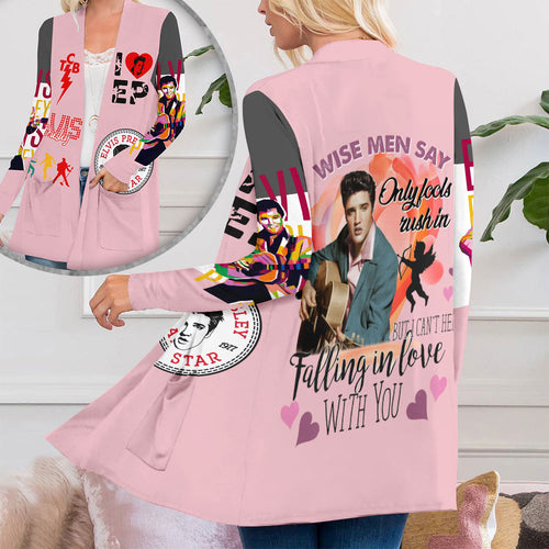 Elvis Presley Women's Patch Pocket Cardigan – ANHNV 3697