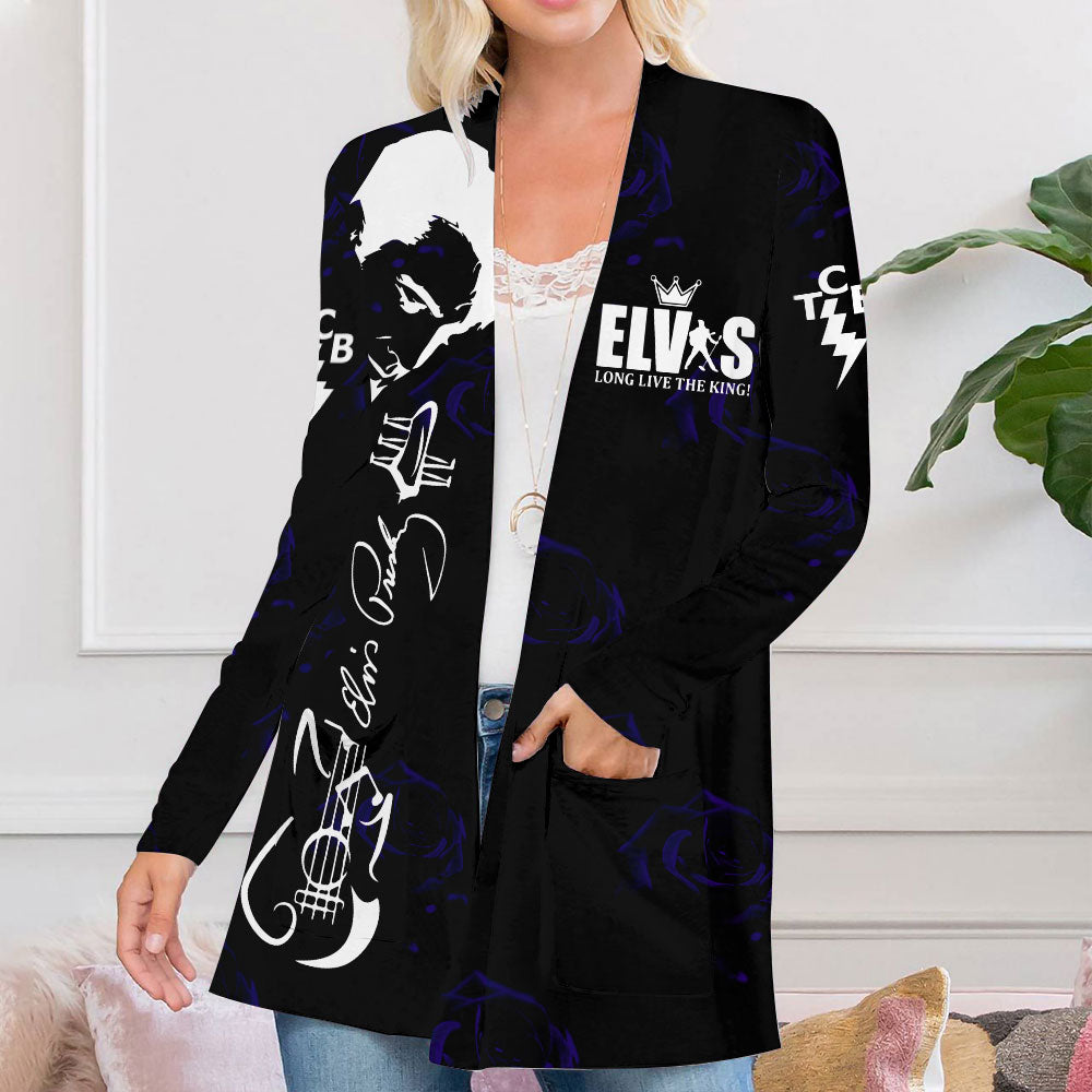 Elvis Presley Women's Patch Pocket Cardigan – ANHNV 3922