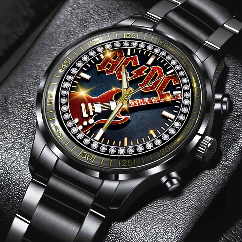 AC/DC Black Stainless Steel Watch – ANHNV 9382