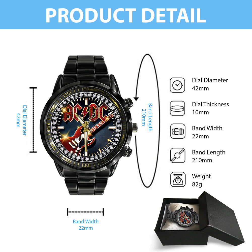 AC/DC Black Stainless Steel Watch – ANHNV 9382