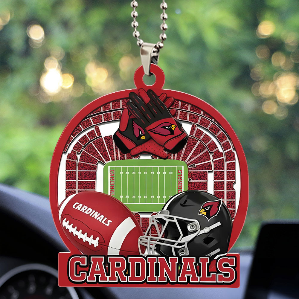 Arizona Cardinals Custom shape 2-sided Acrylic Car Ornament – TMTHU754