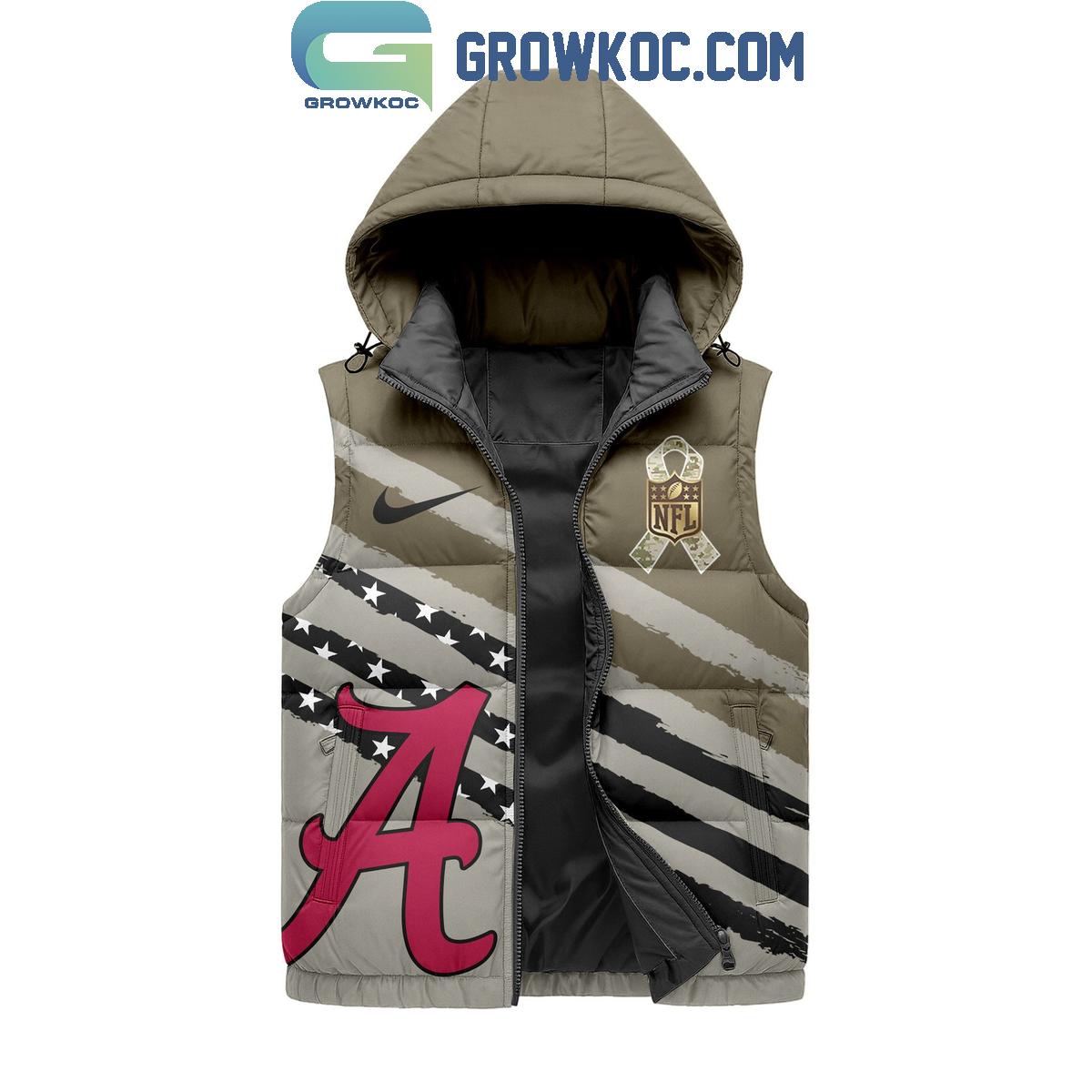Alabama Crimson Tide Salute To Service Sleeveless Puffer Jacket