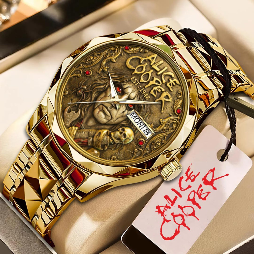 Alice Cooper Alloy Luxury Quartz Watch – GNE4907