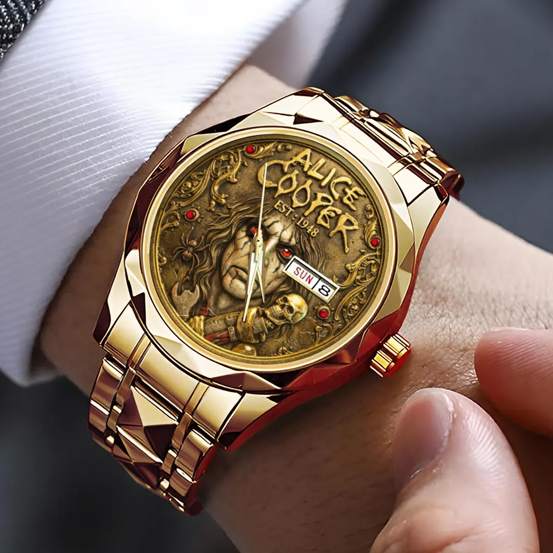 Alice Cooper Alloy Luxury Quartz Watch – GNE4907