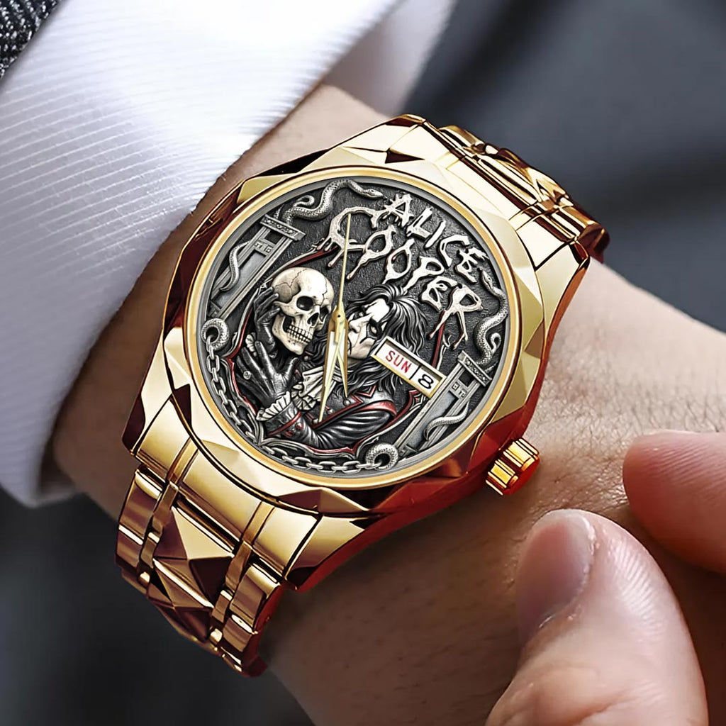Alice Cooper Alloy Luxury Quartz Watch – GNE4908