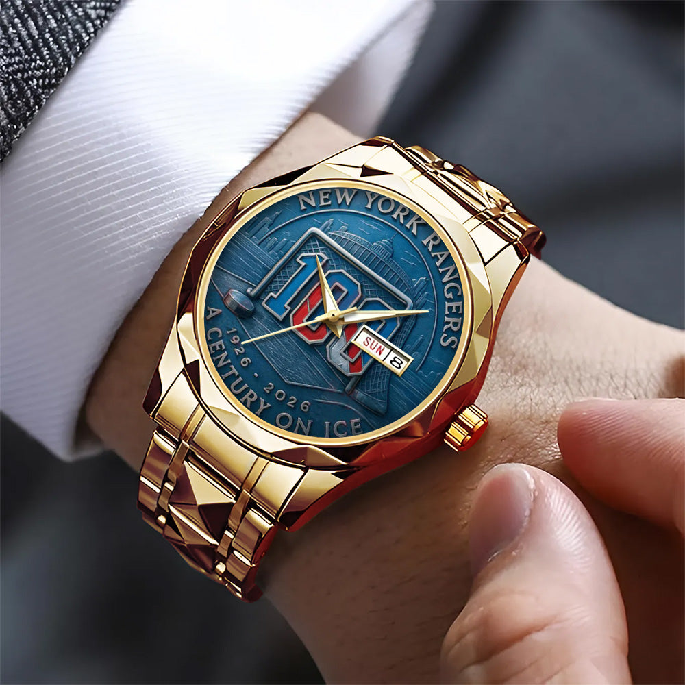 New York Rangers Alloy Luxury Quartz Watch – GNE4310