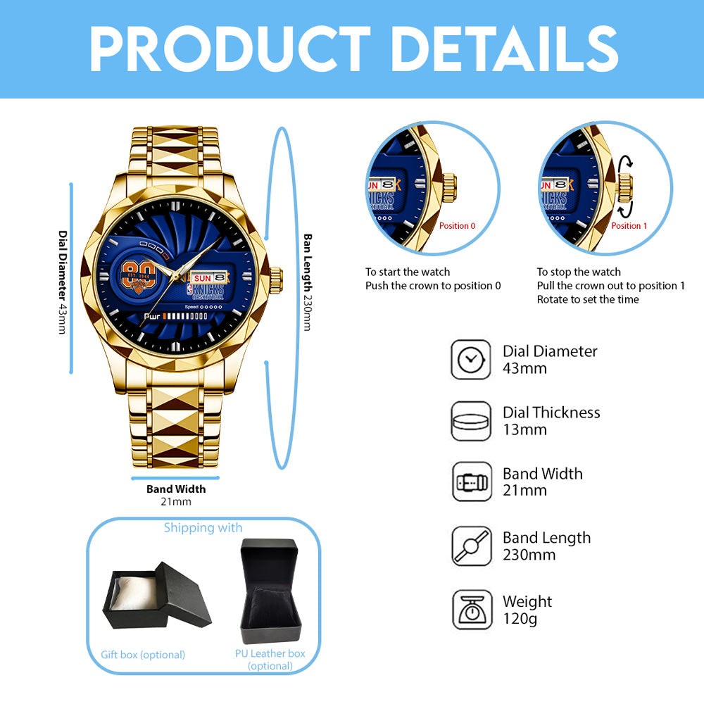 New York Knicks Logo 80th Anniversary 2026 Alloy Luxury Quartz Watch – GNE4638