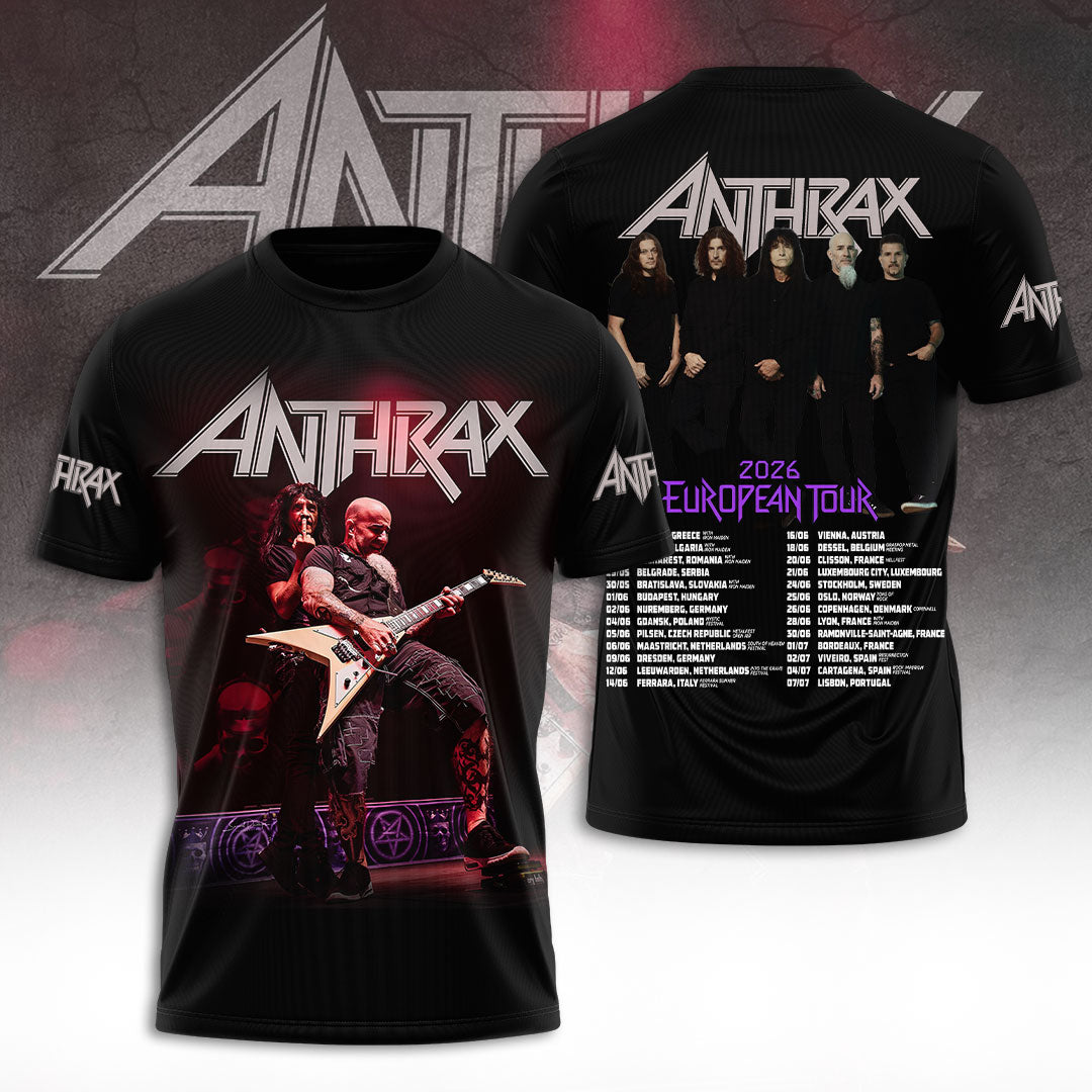 Anthrax Tour 2026 3D Apparel – TANTN23529
