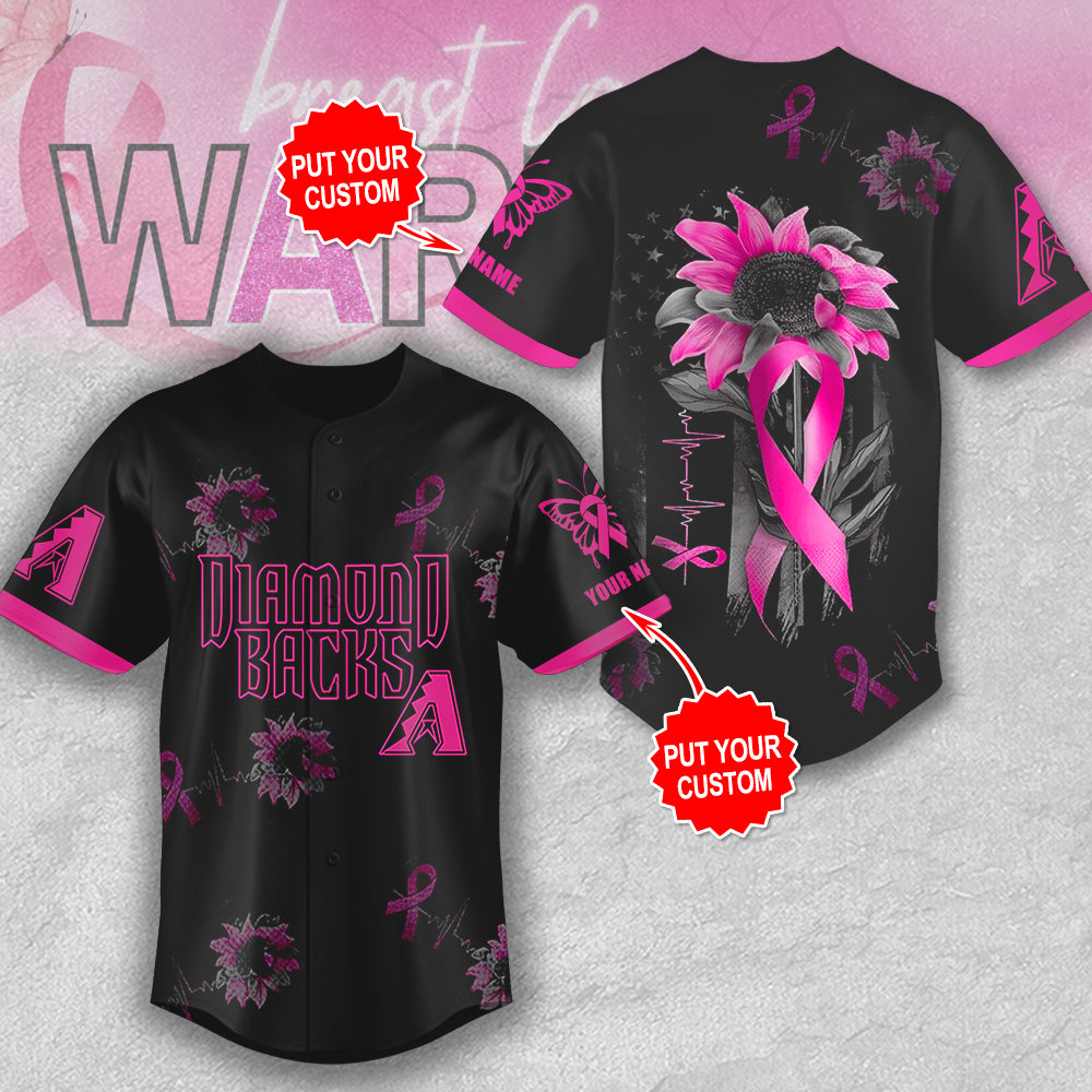 Personalized Arizona Diamondbacks x Breast Cancer Awareness Baseball Jersey – MAITM12913