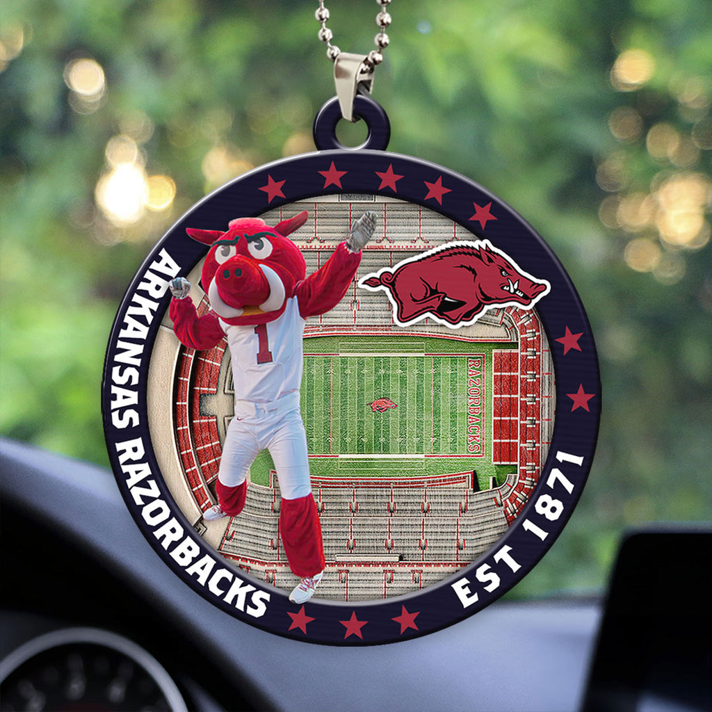 Arkansas Razorbacks Football Custom shape 2-sided Acrylic Car Ornament – HOATT13126