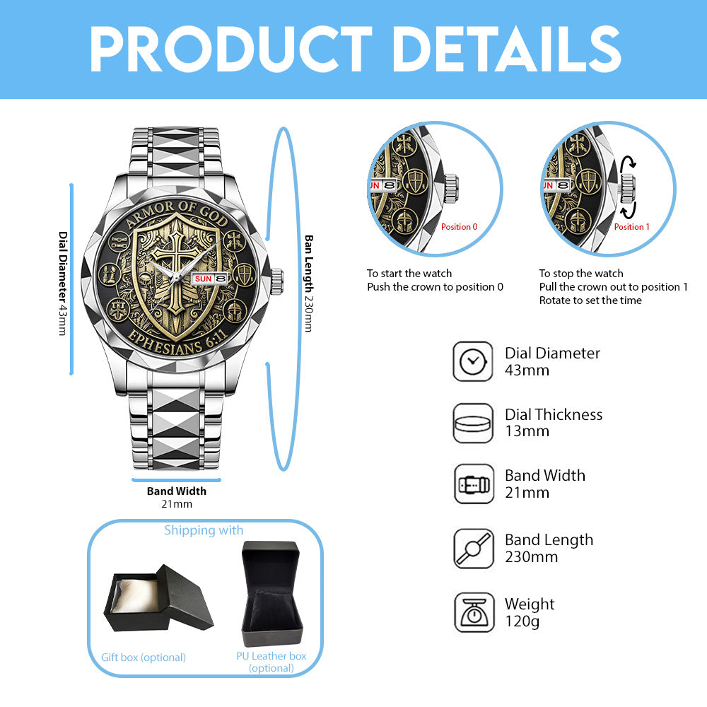 Armor Of God Alloy Luxury Quartz Watch – TANTN17424