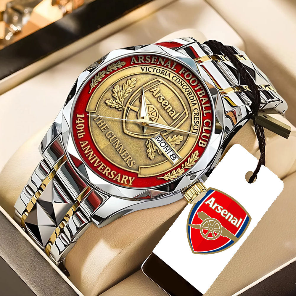 Arsenal FC 140th Anniversary Alloy Luxury Quartz Watch – TANTN20539