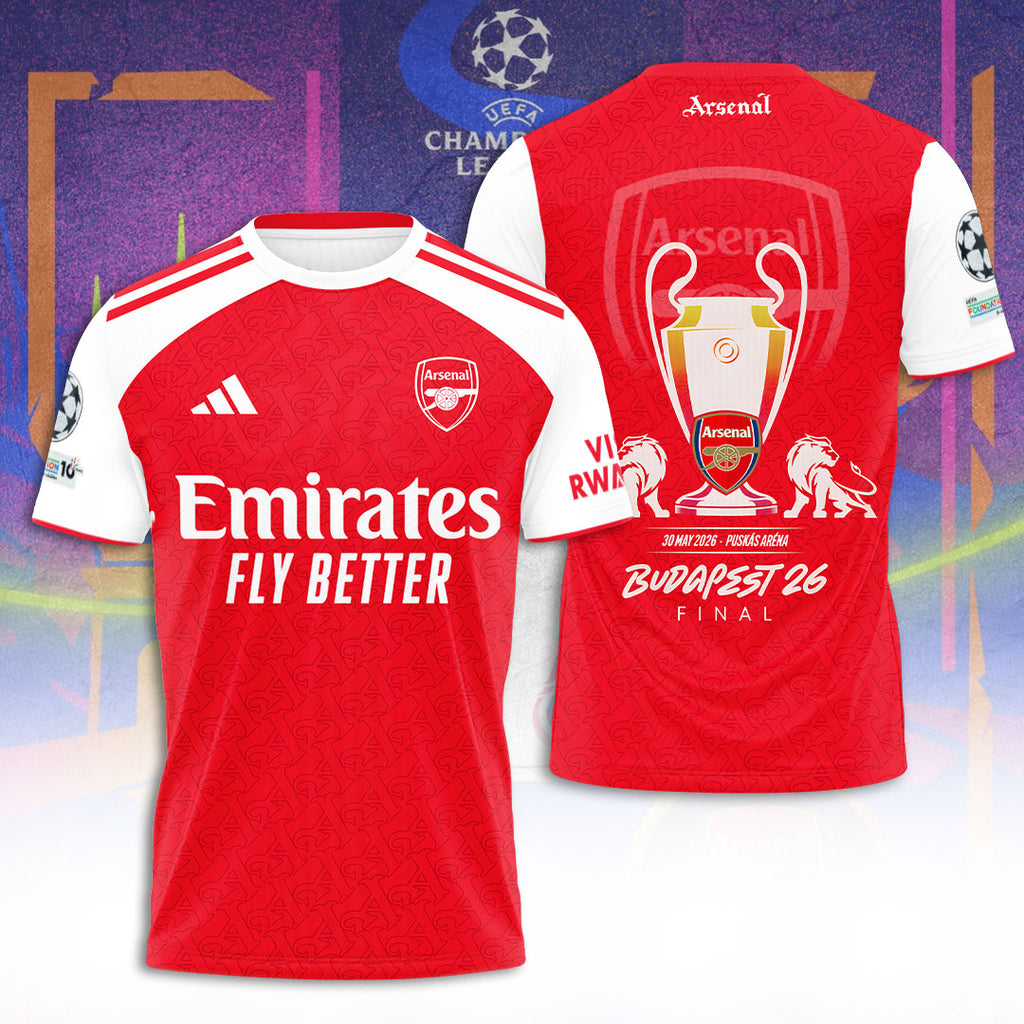 Arsenal FC Champions League Final 2026 3D Apparel – TANTN22724