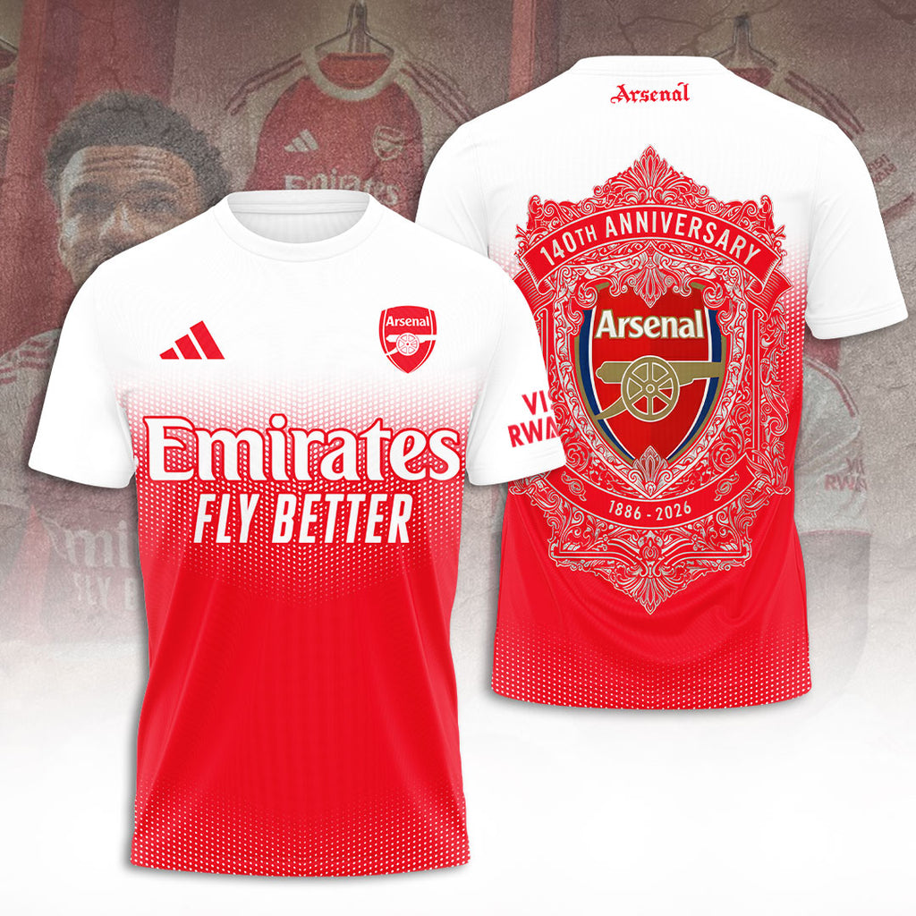 Arsenal FC 140th Anniversary 2026 3D Apparel – TANTN20293