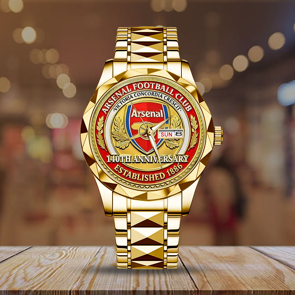 Arsenal FC 140th Anniversary Alloy Luxury Quartz Watch – TMTHU4071