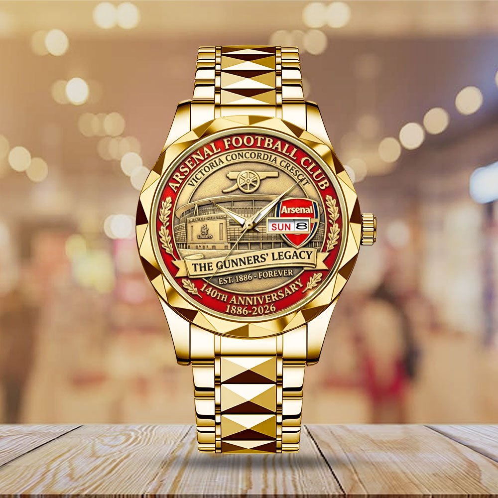 Arsenal FC 140th Anniversary Alloy Luxury Quartz Watch – MAITM14565
