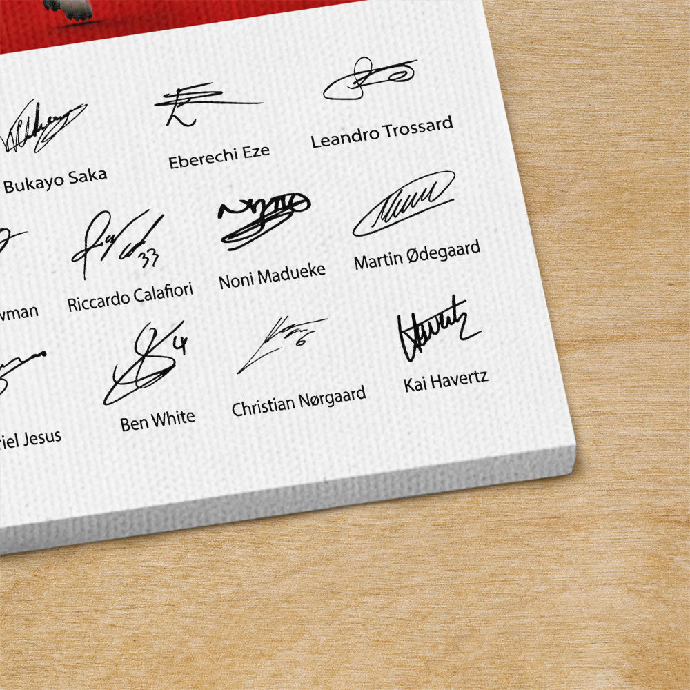 Arsenal FC Premier League Champions 25/26 Rectangle Canvas With Inner Frame – HOATT18232
