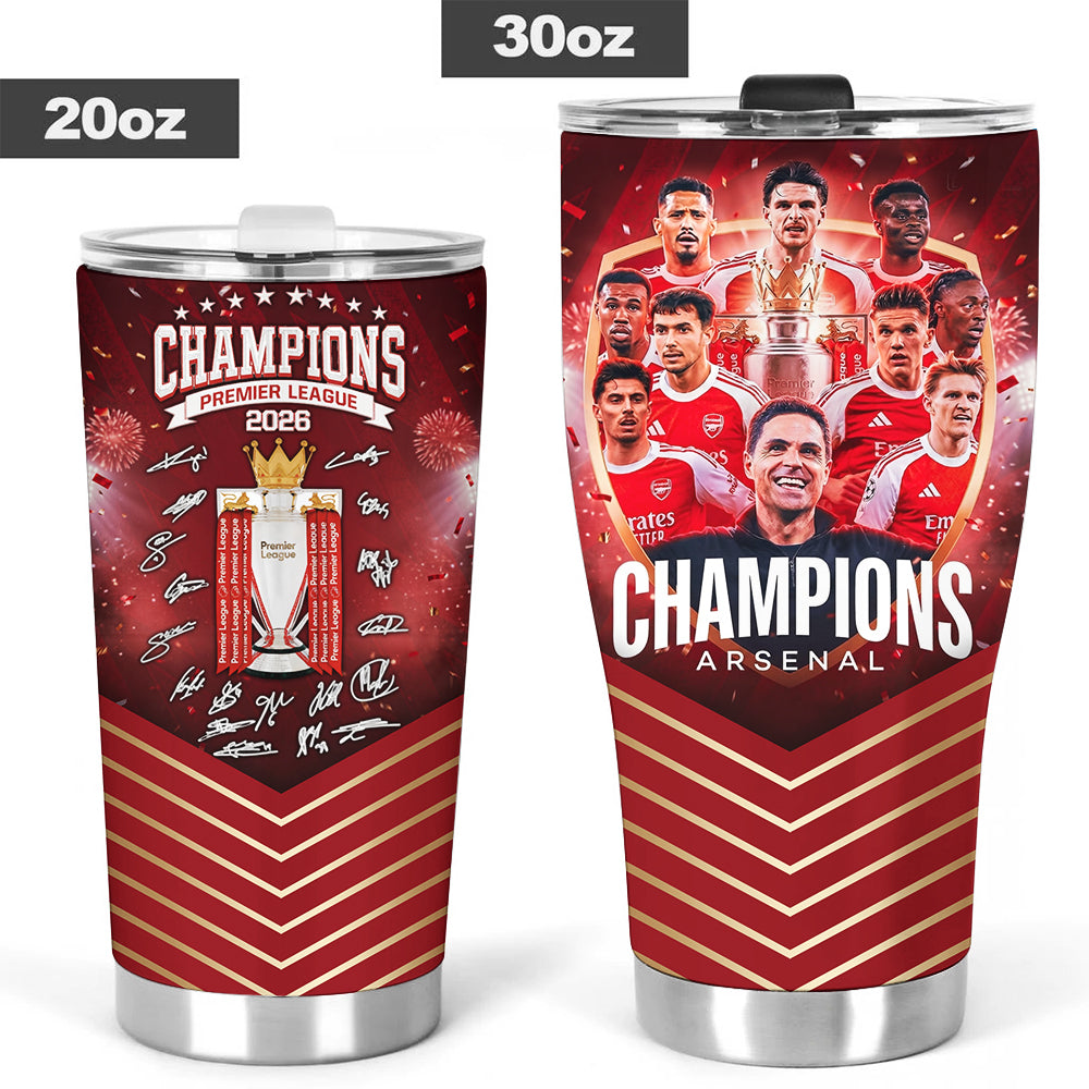 Arsenal FC Premier League Champions 25/26 Tumbler Cup – TMTHU6363
