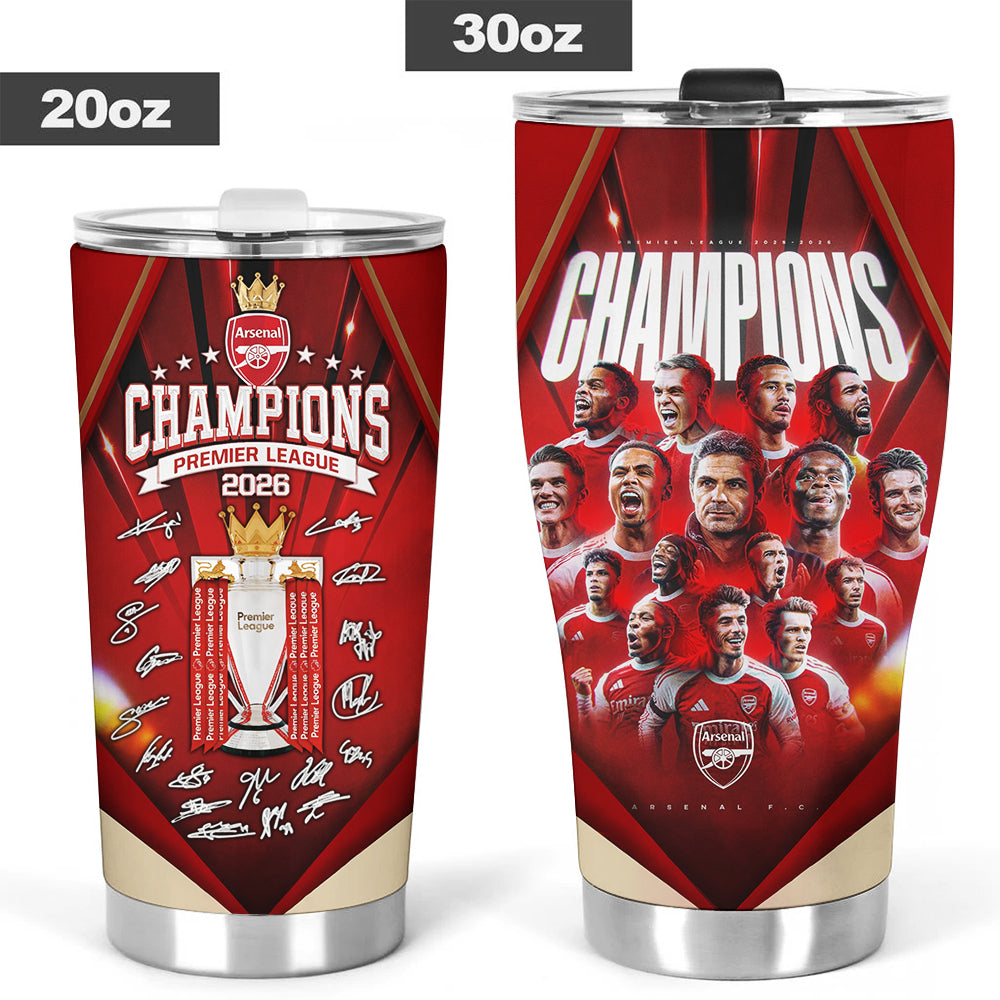 Arsenal FC Premier League Champions 25/26 Tumbler Cup – TMTHU6364