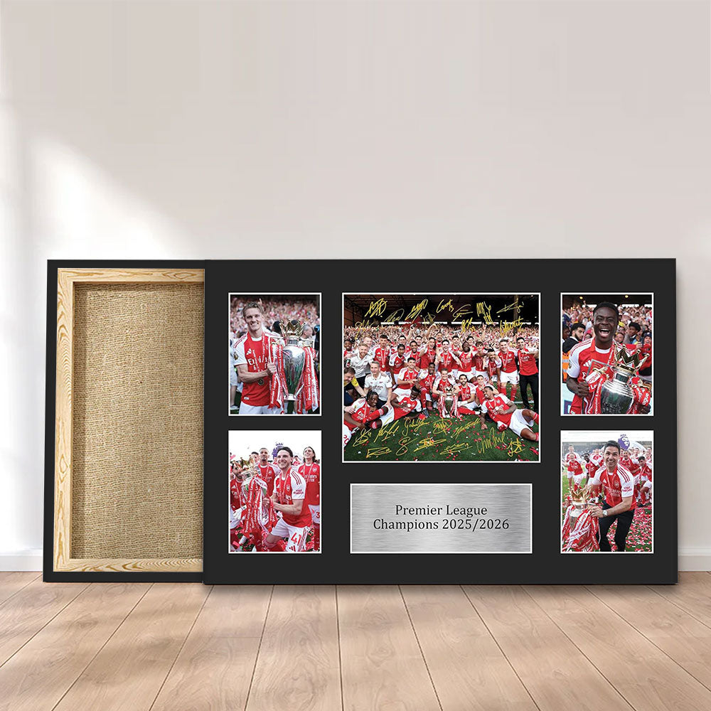 Arsenal FC Premier League Champions 25/26 Rectangle Canvas With Inner Frame – TANTN23491